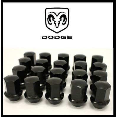 9/16" Radmutter OE Style Black Dodge Ram 1500 Bj:02-11 (20 Stück)