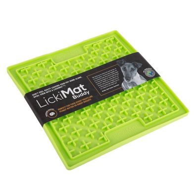 LickiMat Buddy - Schleckmatte aus Naturgummi für Hunde - grün - 20 cm