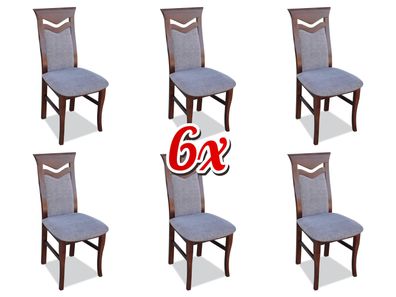 Restaurant Lehn Stuhl 6x Stühle Polster Neu Moderne Ess Zimmer Wohn Komplett Set