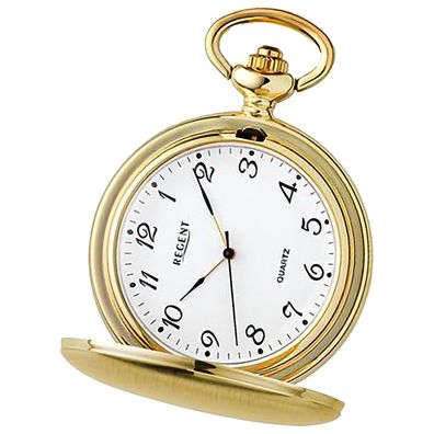 Regent Herren Taschenuhr Analog Gehäuse gold URP736