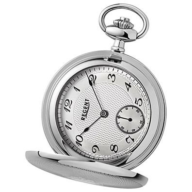 Regent Herren Taschenuhr Analog Gehäuse silber URP774