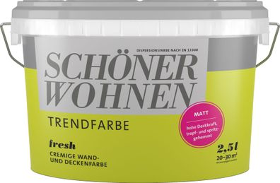 2,5L Schöner Wohnen Trend Wandfarbe matt Fresh