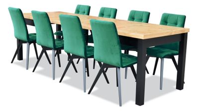 Esszimmer Set Luxus Tisch 6x Stühle Esstisch Lehnstühle Garnitur 7tlg. Gruppe Neu