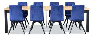 Lehnstühle Esstisch Tisch Holz Esszimmer Garnitur 6x Stuhl Set Stühle 7 tlg. Set