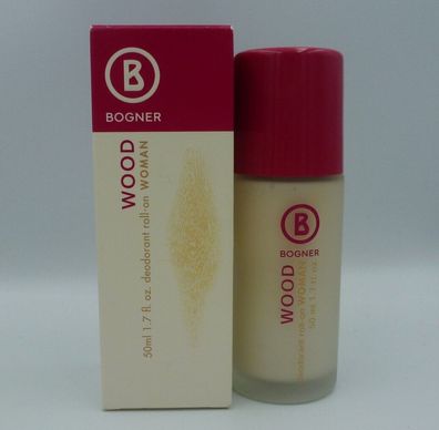 Vintage Bogner WOOD Woman Deodorant Roll-On 50 ml