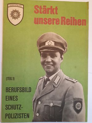 DDR MdI Faltblatt Poster Berufsbild eines Schutzpolizisten Teil I