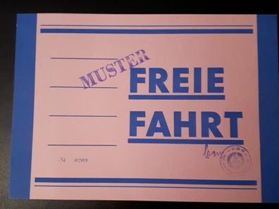 DDR MdI Freie Fahrt Schein MUSTER