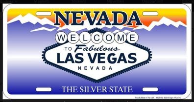 US Nummernschild Welcome to Fabulous Las Vegas 30x15 cm The Silver State Nevada