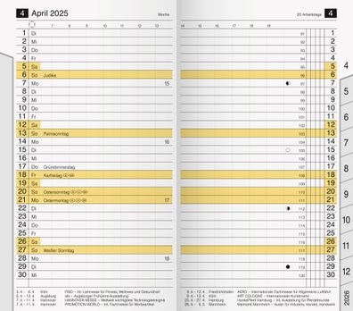 rido Kalender 2025 Ersatzkalender M-planer 70-46820005