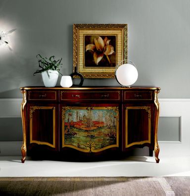 Design Möbel Luxus Barock Buffet Kommode Anrichte xxl Italienische Kommoden Neu