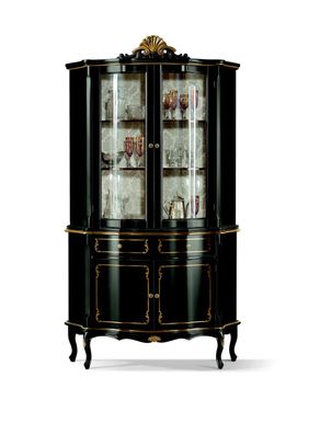 Italienische Luxus Holz Möbel Barock Stil Schrank Vitrine Schrank Wohnzimmer Neu