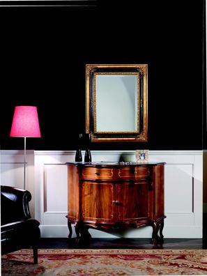 Italienische Möbel Design Kommode Schrank Braun Luxus Holz Stil Barock Anrichte
