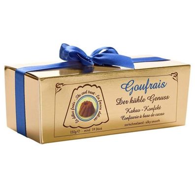 Goufrais Kakaokonfekt feinste Pralinen Gugelhupf Schoko Kakao Konfekt Box 150g