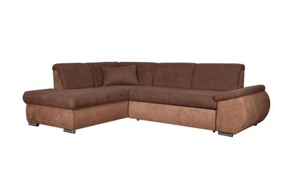 Bettfunktion Stoff Ecksofa L-Form Sofa Couch Design Couch Polster Textil Modern
