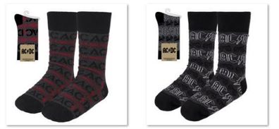 AC/DC Socken Strumpf Strümpfe High Voltage 86%Baumwolle 12%Polyester2%Elasthan