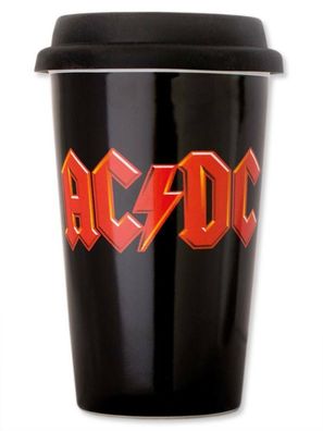 AC/DC Keramik Reisetasse Logo 300ML Dirty Deeds Highway to Hell Coffee to Go