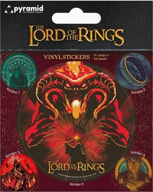 Herr der Ringe - Lord of the Rings 5 tlg. Aufkleber Set Vinyl