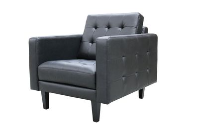 Sessel Club Lounge Designer Lehn Stuhl Polster Sofa 1 Sitzer Fernseh Leder Neu