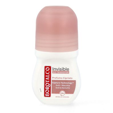 Borotalco Roberts Invisible No Transfer Profumo Cipriato Chypre Deo Roller 50 ml