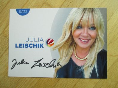 Sat1 Fernsehstar Julia Leischik - handsigniertes Autogramm!!