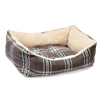 Aumüller Plüschsofa Schottland Braun, 50 cm - kuscheliges Hundesofa