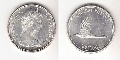 1 Dollar Silber Münze Kanada Canada Wildgans 1967 (109861)