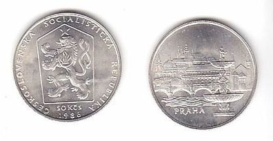 50 Kronen Silber Münze Tschechoslowakei Prag 1986 (111967)