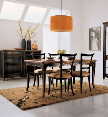 Tisch Design Tische Holz Esszimmer Wohnzimmer klassisches Esszimmer Echtholz