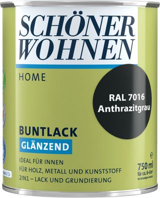 750ml Schöner Wohnen Home Buntlack glänzend, RAL 7016 Anthrazitgrau