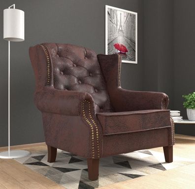 Design Sessel Leder Luxus Fernseh Couch 1 Sitzer Sofa Relax Lounge Club Polster