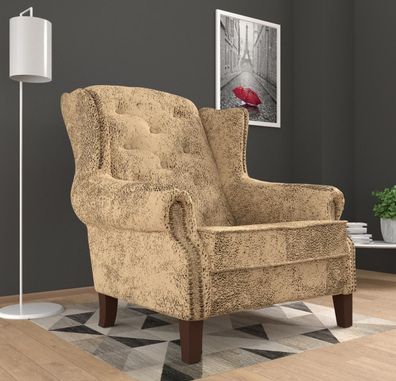 Ohrensessel Lounge Fernseh Club Polster Sitzer Sessel Design Couch Sofa Relax