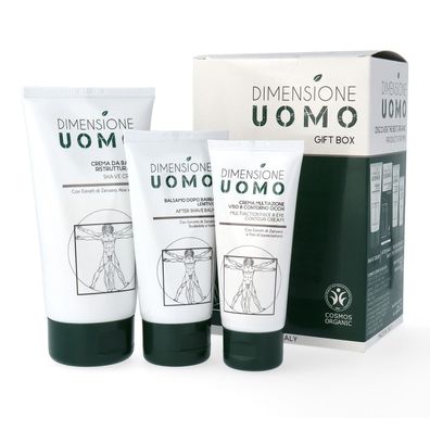 Dimensione UOMO Geschenk Box mit Rasiercreme, After Shave Balsam & Gesichts-/Augen