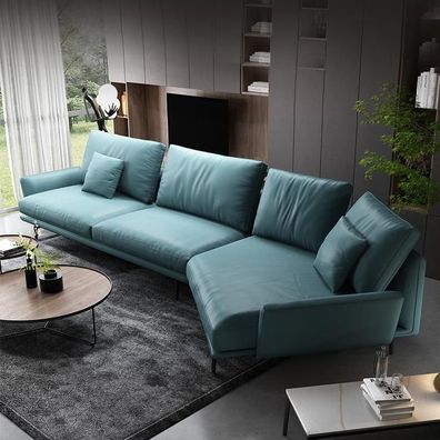 Ecksofa L-Form Modernes Sofa Ledersofa Ecksofa Polster Wohnlandschaft