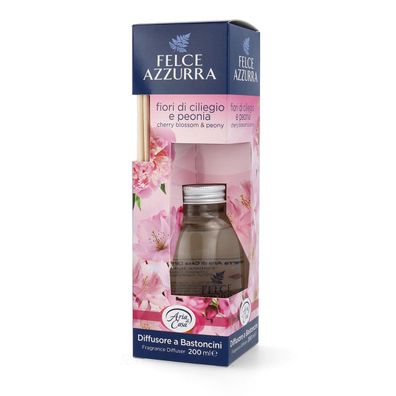 Paglieri Felce Azzurra Aria Casa Raumduft Diffusor mit Stäbchen Talco & Ciliegio