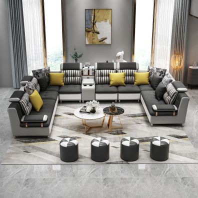 Ledersofa Ecksofa U Form Modernes Sofa Ledersofa Ecksofa Polster Wohnlandschaft