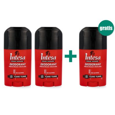 intesa pour Homme Deostick YLANG YLANG 50 ml 2 + 1 Körperpflege ohne Alkohol