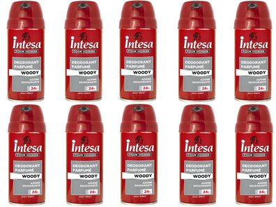 intesa pour Homme Deo WOODY für Herren10x 150ml