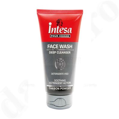 intesa pour Homme Gesichtsreiniger & Peeling mit Kohlenstaub und Bimsstein 150 ml