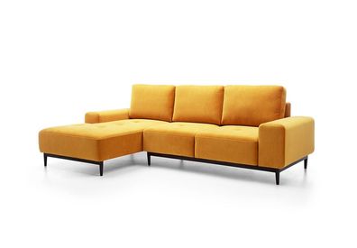 Ecksofa L-form Gelbe Ecksofa Eckcouch mit Bettkasten Sofa Wohnlandschaft Sofas