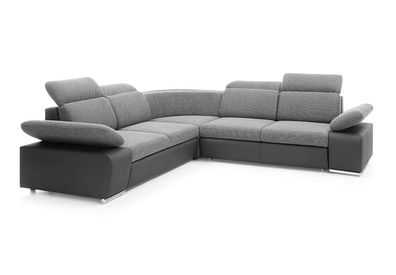 Design Ecksofa Couch Leder Multifunktion Sofas Wohnlandschaft Textil Polster Neu