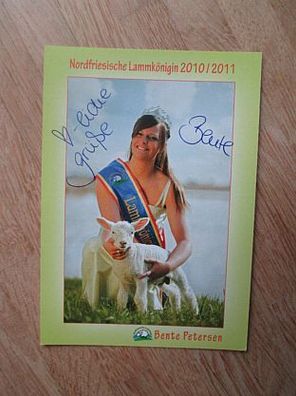 Nordfriesische Lammkönigin 2010/2011 Bente Petersen - handsigniertes Autogramm!!!