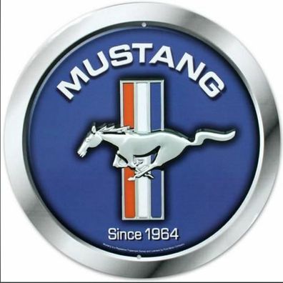 Ford Mustang since 1964 US Schild rund - 12 inch / ca. 30 cm Durchmesser