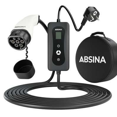 Absina Ladekabel für Elektroautos 1,8 - 3,7kW auf Typ 2