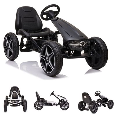 B-Ware Moni Kinder Gokart Mercedes-Benz, EVA-Kunststoffreifen, Bremse, schwarz