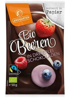 Landgarten 6x Bio FT Beeren in dreierlei Schokoladen 50g 50g