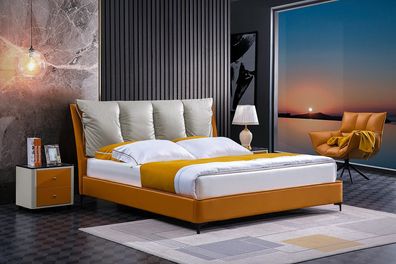 Luxus Bett Design Hotel Orange Betten Schlafzimmer Möbel Doppel Einrichtung Neu