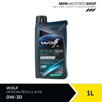 Wolf OfficialTech 0W-30 LL III FE 1 Liter