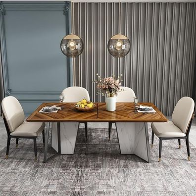Ess Tisch Gruppe Sitz Wohn Zimmer Garnitur Tische Polster Holz Stuhl 6x Stühle