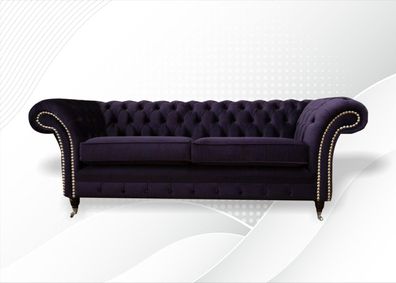 Chesterfield 3 Sitzer Sofa Lila Moderne Sofas Couchen Neu Moderne Möbel Stoff