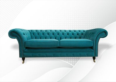 Chesterfield 3 Sitzer Türkis Kreative Möbel Neu Wohnzimmer Modern Design Sofa